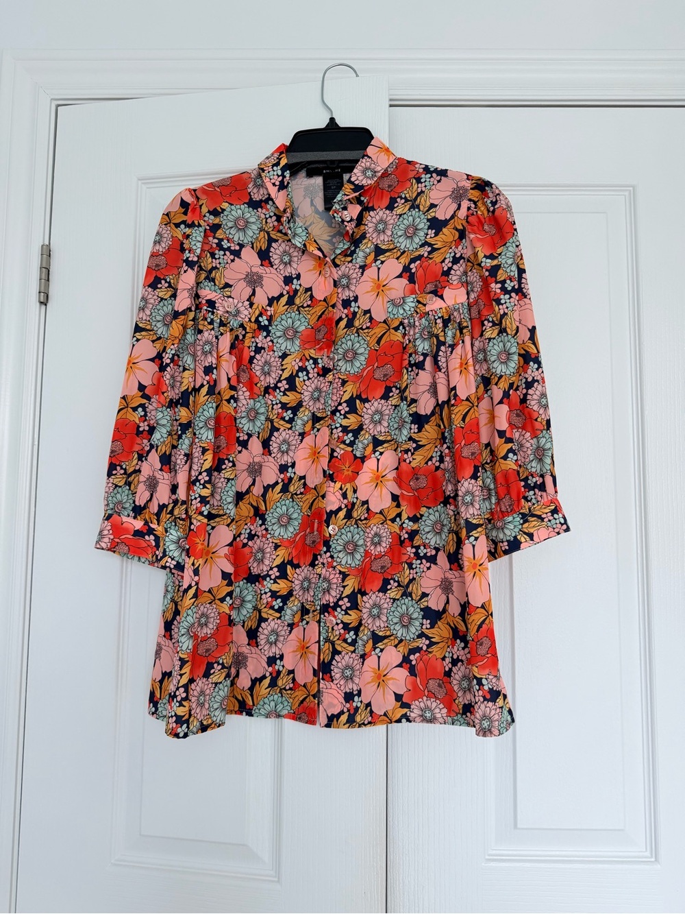 Smythe Multicolor Floral Button-Down Blouse